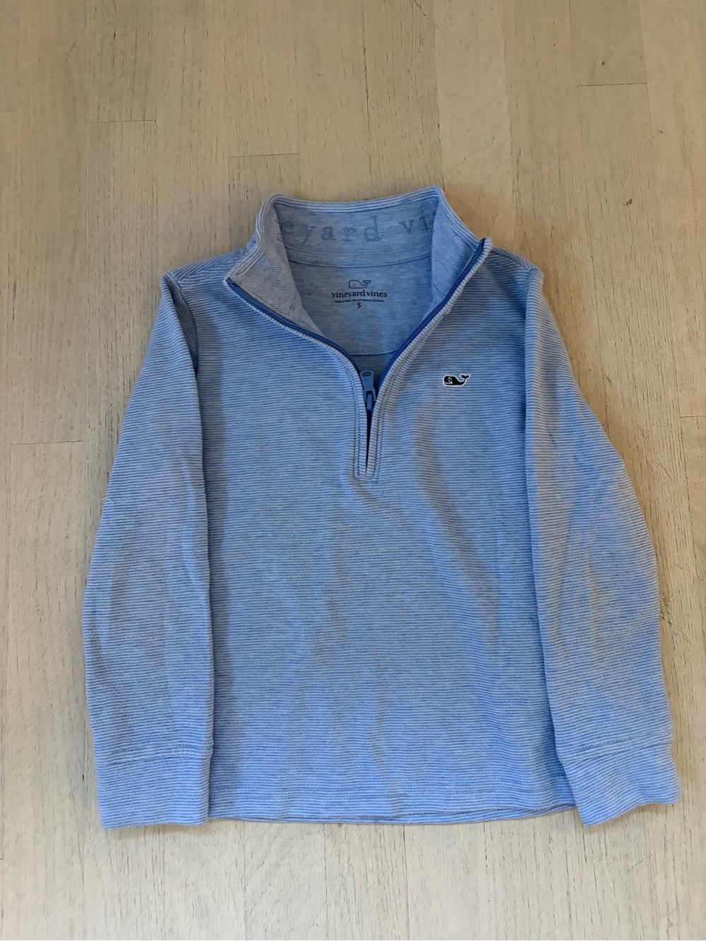 Vineyard Vines Light Blue Kids Quarter-Zip Pullover
